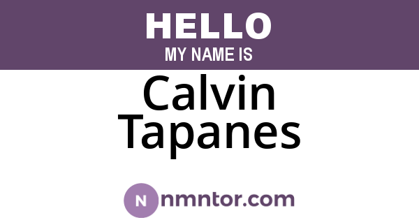 Calvin Tapanes