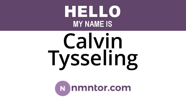 Calvin Tysseling