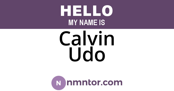 Calvin Udo