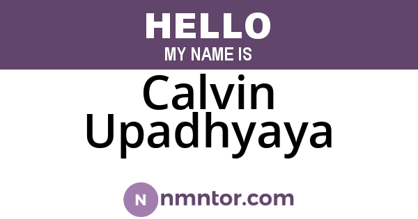 Calvin Upadhyaya