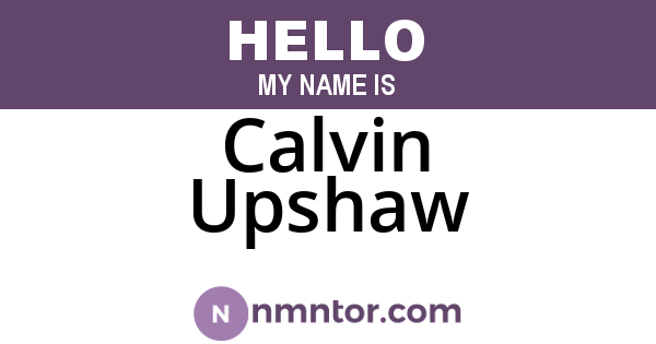 Calvin Upshaw
