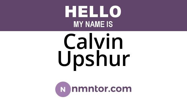 Calvin Upshur