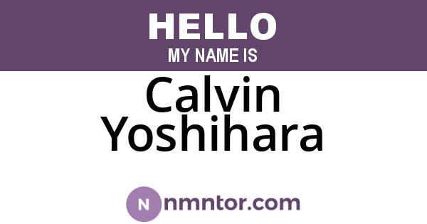 Calvin Yoshihara