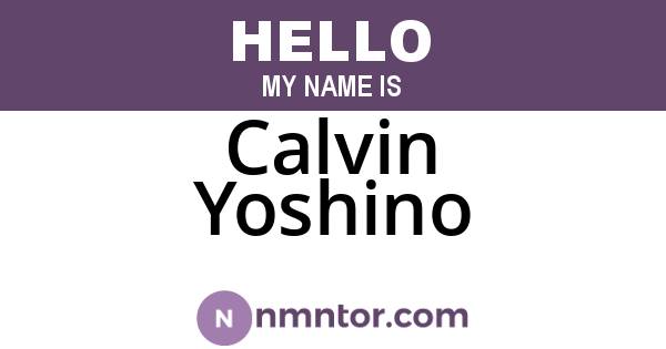 Calvin Yoshino