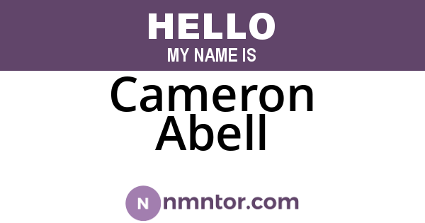 Cameron Abell