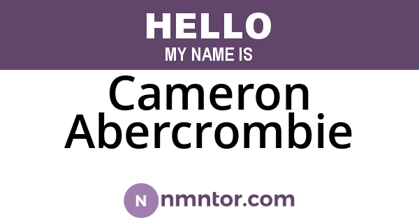 Cameron Abercrombie