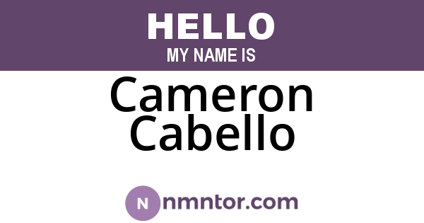 Cameron Cabello
