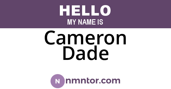 Cameron Dade