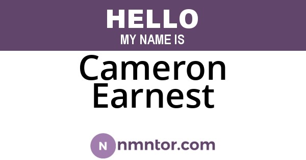 Cameron Earnest