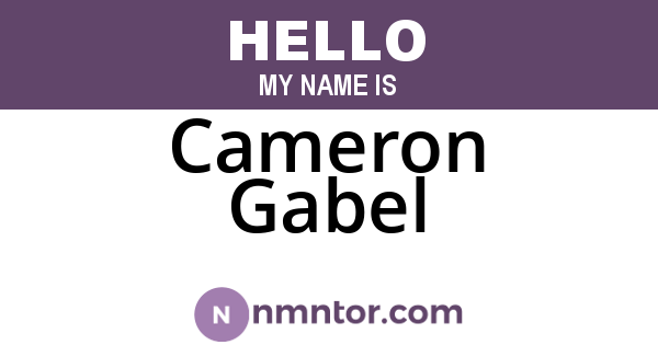 Cameron Gabel