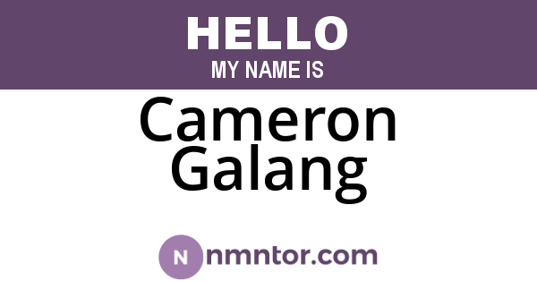 Cameron Galang