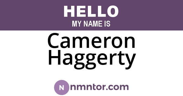 Cameron Haggerty