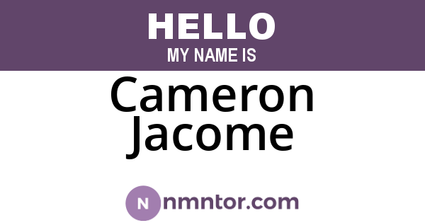Cameron Jacome