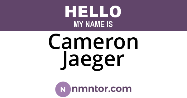 Cameron Jaeger