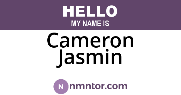 Cameron Jasmin