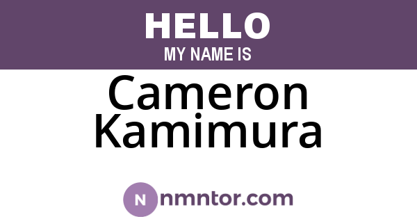 Cameron Kamimura