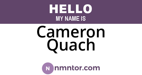 Cameron Quach