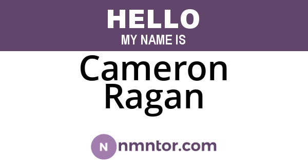Cameron Ragan