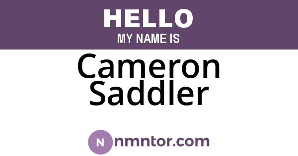 Cameron Saddler