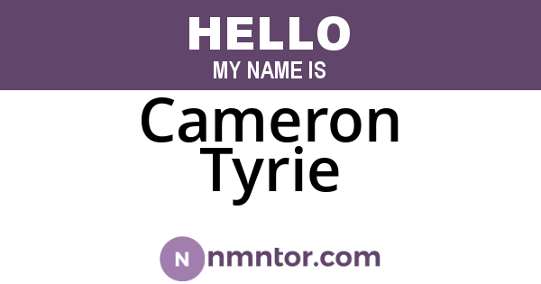 Cameron Tyrie