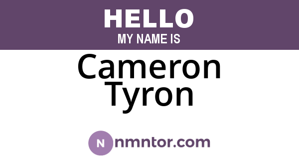 Cameron Tyron