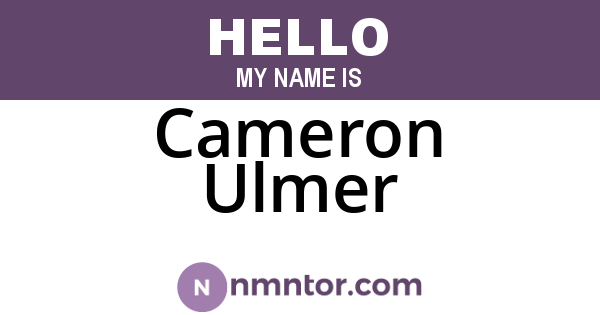 Cameron Ulmer