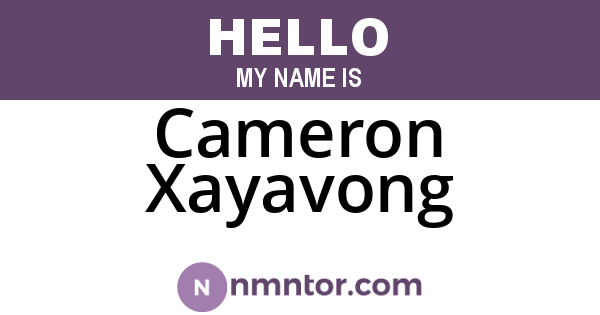 Cameron Xayavong