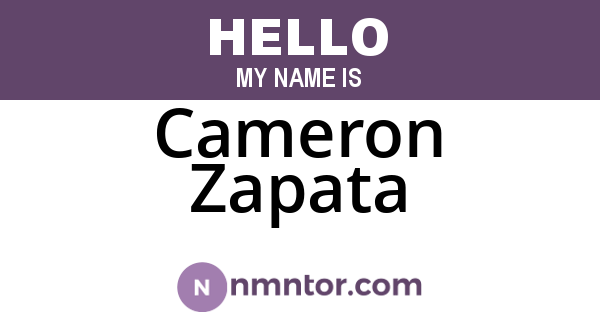 Cameron Zapata