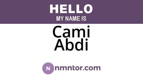 Cami Abdi