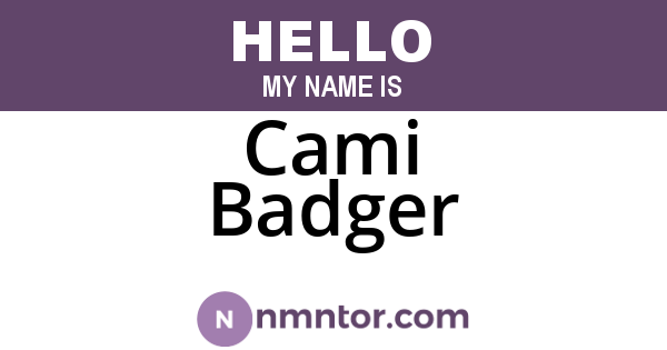 Cami Badger