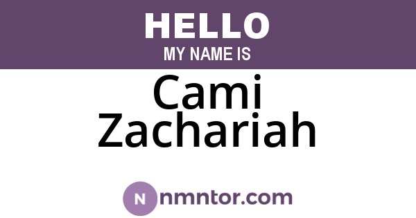 Cami Zachariah