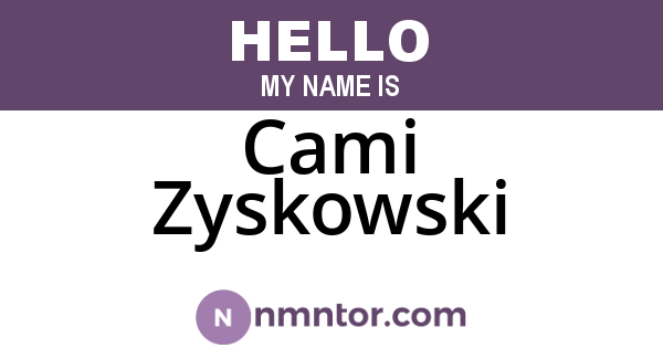 Cami Zyskowski