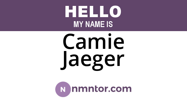 Camie Jaeger