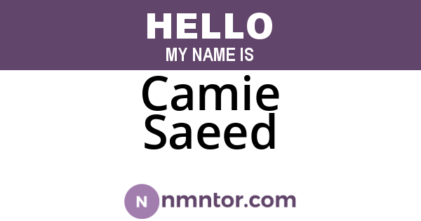 Camie Saeed
