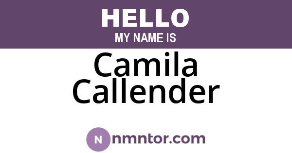 Camila Callender