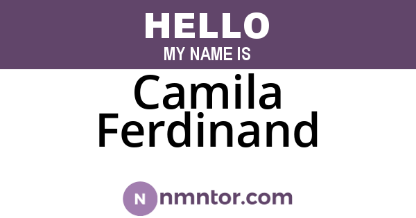 Camila Ferdinand