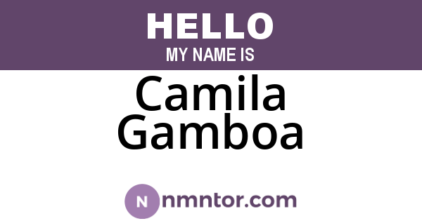 Camila Gamboa