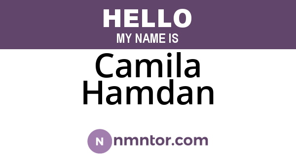 Camila Hamdan
