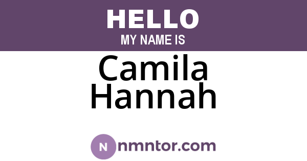 Camila Hannah