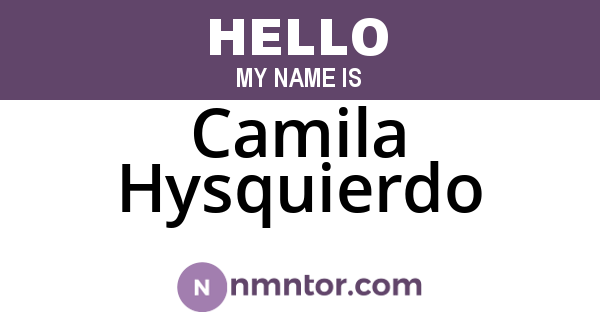 Camila Hysquierdo