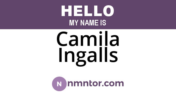 Camila Ingalls