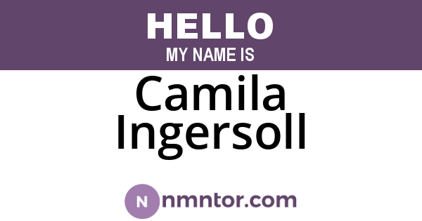 Camila Ingersoll