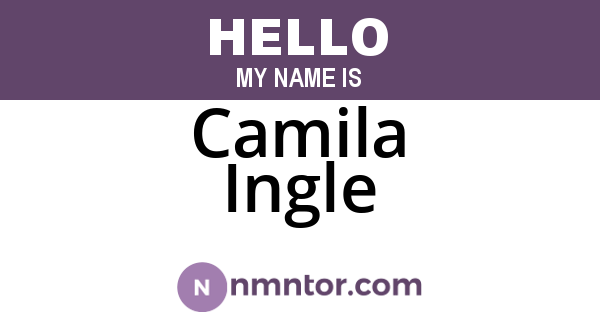 Camila Ingle