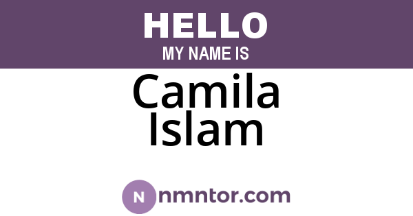 Camila Islam