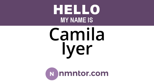 Camila Iyer