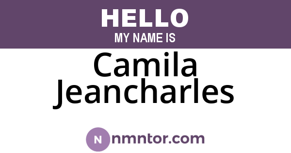 Camila Jeancharles
