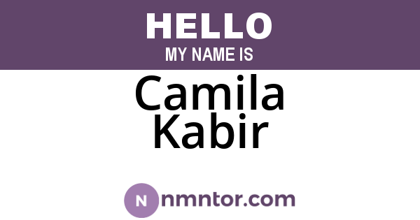 Camila Kabir