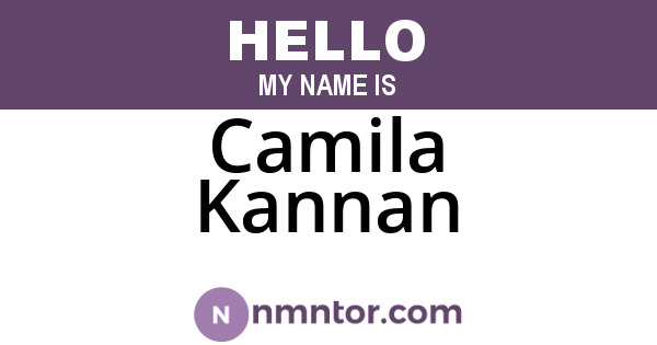 Camila Kannan