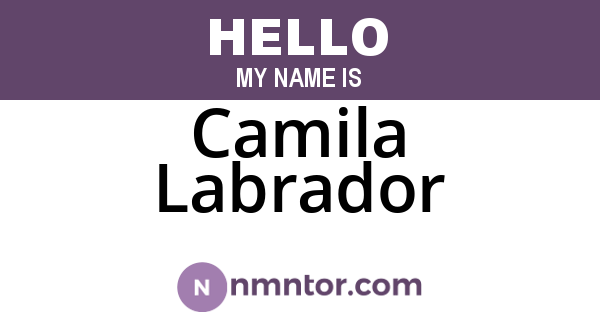 Camila Labrador