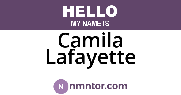 Camila Lafayette